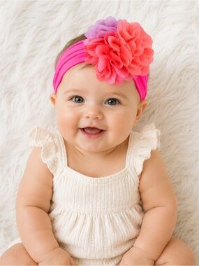 NEON FLORAL CLUSTER HEADBAND
